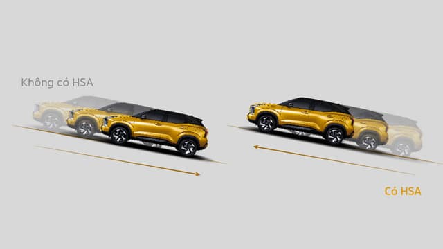 Hệ thống hỗ trợ khởi hành ngang dốc (HSA) \nGiúp xe không bị trôi về phía sau trong trường hợp dừng và khởi hành ở ngang dốc cao