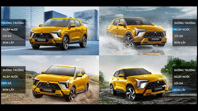 4 chế độ vận hành cho cảm giác lái an toàn thú vị \nNút điều chỉnh chế độ lái cho phép dễ dàng thay đổi giữa 4 chế độ: Đường trường, Đường sỏi đá, Đường bùn lầy, và Đường ướt, trơn trượt